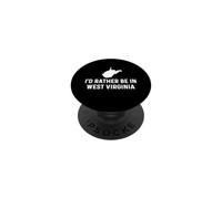 I'd Rather Be in West Virginia - Funny State Travel Trip PopSockets PopGrip Adhésif