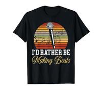 I'd Rather Be Making Beats Music Beatboxing Beatbox Beatbox T-Shirt Graphique avec Valeur, Homme, Noir, M