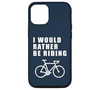 I'd Rather Be Riding, Design Cool et Moderne de Silhouette de vélo Coque pour iPhone 12/12 Pro