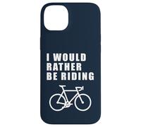 I'd Rather Be Riding, Design Cool et Moderne de Silhouette de vélo Coque pour iPhone 14 Plus