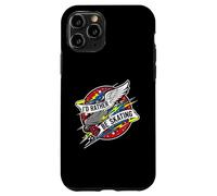 I'd Rather Be Skating Roller Skate Wings Retro Distressed Coque pour iPhone 11 Pro