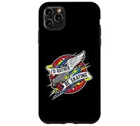 I'd Rather Be Skating Roller Skate Wings Retro Distressed Coque pour iPhone 11 Pro Max