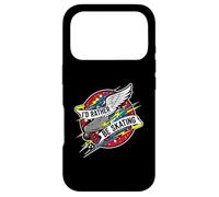 I'd Rather Be Skating Roller Skate Wings Retro Distressed Coque pour iPhone 17 Pro