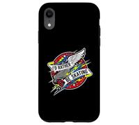I'd Rather Be Skating Roller Skate Wings Retro Distressed Coque pour iPhone XR