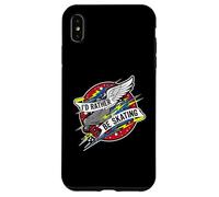 I'd Rather Be Skating Roller Skate Wings Retro Distressed Coque pour iPhone XS Max