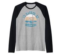 I'd Rather Be Snorkeling Funny Diving Design rétro Vintage Manche Raglan