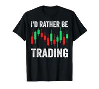 I'd Rather Be Trading T-Shirt Graphique avec Valeur, Homme, Noir, M