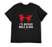 I'd Rather Walk Alone Funny Gifts for Adults Tee Top Cool Crew Neck Unisex Short Sleeve T-Shirt XXL