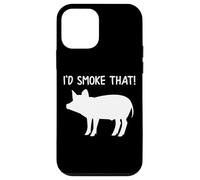 Id Smoke That Funny BBQ Pig Porc Bacon Ribs Grill Dad Pig Coque pour iPhone 12 Mini