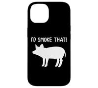 Id Smoke That Funny BBQ Pig Porc Bacon Ribs Grill Dad Pig Coque pour iPhone 14