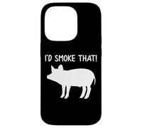 Id Smoke That Funny BBQ Pig Porc Bacon Ribs Grill Dad Pig Coque pour iPhone 14 Pro