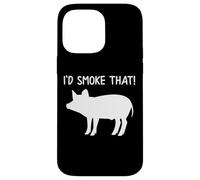Id Smoke That Funny BBQ Pig Porc Bacon Ribs Grill Dad Pig Coque pour iPhone 14 Pro Max