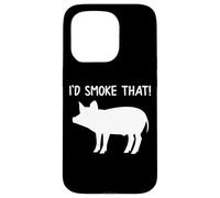 Id Smoke That Funny BBQ Pig Porc Bacon Ribs Grill Dad Pig Coque pour iPhone 15 Pro