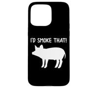 Id Smoke That Funny BBQ Pig Porc Bacon Ribs Grill Dad Pig Coque pour iPhone 15 Pro Max