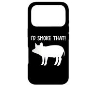 Id Smoke That Funny BBQ Pig Porc Bacon Ribs Grill Dad Pig Coque pour iPhone 17 Pro