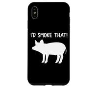 Id Smoke That Funny BBQ Pig Porc Bacon Ribs Grill Dad Pig Coque pour iPhone XS Max