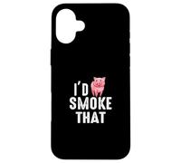 I'd Smoke That Pig Barbecue Design Coque pour iPhone 16 Plus