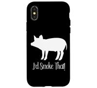 I'd Smoke That Pork Rub Smoked Funny BBQ Pork Pig for Dad Coque pour iPhone X/XS