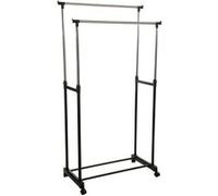 - Penderie double portant mobile - 84 x H. 96/170 cm