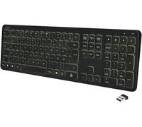 Id0209 Clavier Sans Fil Avec Rétroéclairage Arc-En-Ciel Et 111 Touches, 17 Touches De Raccourci, Mode D'Économie D'Énergie Automatique, Noir