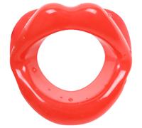 Ida Leather - bâillon ouvert en cuir (rouge)