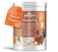 Ida Plus - MineralPlus 1kg - Aliment complémentaire pour poules - Chaux alimentaire premium - Minéraux et vitamines pour poules - Aliment complet - avec calcium
