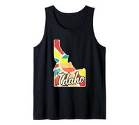 Idaho Art rétro coloré de l'État de l'Idaho Débardeur