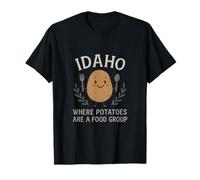 Idaho drôle où les pommes de terre sont un design de groupe alimentaire T-Shirt
