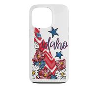Idaho Floral Chevron Plaid Patrimoine Régional Art Coque pour iPhone 13 Pro