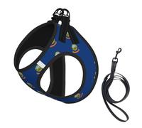 Idaho Harnais pour chien Imprimé drapeau de l'État de l'Idaho Petite taille et laisse Harnais doux et léger en maille respirante