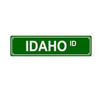 IDAHO ID Plaque de rue en métal États et territoires américains 40,6 x 10,2 cm