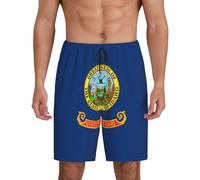 Idaho State Flag Lot de 1 short de nuit pour homme avec poches latérales, coupe respirante, disponible en grand.
