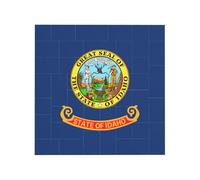 Idaho State Flag Print Building Block Puzzle Square Creative Building Blocks Puzzle Home Desk Decor