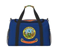 Idaho State Flag Print Weekender Sac de voyage pour femme et homme, Noir , Taille unique