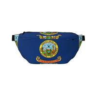 Idaho State Flag Print Women Men Essentials Belt Bag Large Hiking Travel Crossbody Fanny Waist Pack Easy Carry Any