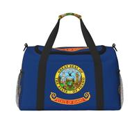 Idaho State Sac de nuit imprimé drapeau Sac de week-end Sac à main d'entraînement Sac de yoga Sac de sport Sac de sport Sac de sport Sac pour articles personnels pour Audlts, Noir , Taille unique