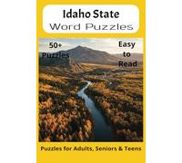 Idaho State Word Search Puzzle Book: Word Searches with Easy to Read Print about the state of Idaho, History, Cities, Geography, and More | 6x9 ... Gift for Vacations, Holidays and Free Times