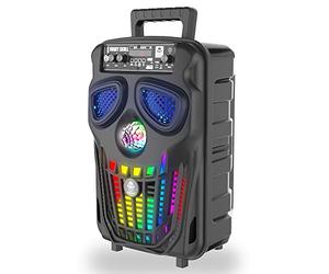 Idance Bluetooth PartyBox Funky Skull FS400 - Enceinte Party Bluetooth Portable avec Effets Lumineux