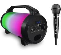 iDance Cyclone 400 Enceinte Portable avec karaoké (Bluetooth, MP3, USB, Radio FM, système d'éclairage de fête)