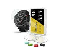 iDaPro [4Pcs Protection d'Ecran pour Garmin Approach S62 Golf+[4Pcs] Bouchons anti-poussière silicone,Verre Trempé,Dureté 9H,Anti-rayure,Sans Bulle,Anti-empreinte,Installation Facile