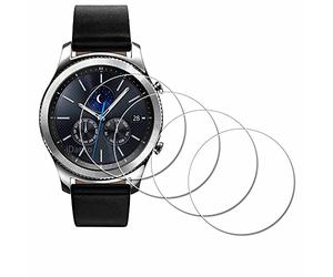 iDaPro [4Pcs Protection d'Ecran pour SAMSUNG GEAR S3 FRONTIER/Gear S3 Classic 46mm,Verre Trempé,Dureté 9H,Anti-rayure,Sans Bulle,Anti-empreinte,Installation Facile