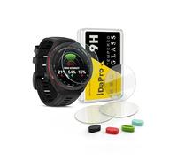 iDaPro Protection d'écran pour Garmin Approach S70 47mm, Verre trempé 9H | 4-Pack + 4 Bouchons anti-poussière + Boîte ABS. 9H Dureté, Anti-rayures, Anti-bulles, Clarté HD, Anti-traces, Pose facile