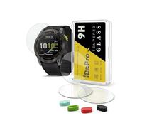 iDaPro Protection d'écran pour Garmin Enduro 2, Verre trempé 9H | 4-Pack + 4 Bouchons anti-poussière + Boîte ABS. 9H Dureté, Anti-rayures, Anti-bulles, Clarté HD, Anti-traces, Pose facile