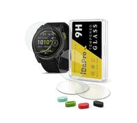 iDaPro Protection d'écran pour Garmin Enduro 3, Verre trempé 9H | 4-Pack + 4 Bouchons anti-poussière + Boîte ABS. 9H Dureté, Anti-rayures, Anti-bulles, Clarté HD, Anti-traces, Pose facile