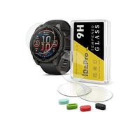 iDaPro Protection d'écran pour Garmin Fenix 8 AMOLED 47mm/Solar 47mm | 4-Pack + 4 Bouchons anti-poussière + Boîte ABS. For AMOLED 47mm/Solar 47mm. 9H Dureté, Anti-rayures, Clarté HD