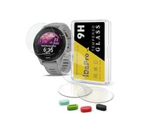 iDaPro Protection d'écran pour Garmin Forerunner 255s/255s Music 41mm | 4-Pack + 4 Bouchons anti-poussière + Boîte ABS. For 255s/255s Music 41mm. 9H Dureté, Anti-rayures, Anti-bulles, Clarté HD