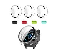 iDaPro Protection d'Ecran pour Garmin Forerunner 570 47mm Conque-[Transparent] [3Pcs]+Bouchons anti-poussière en silicone[4Pcs],9H,Accessoires pour protection d'écran,Pare-chocs de protection pour PC