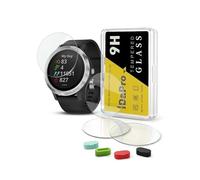 iDaPro Protection d'écran pour Garmin Vivoactive 3, Verre trempé 9H | 4-Pack + 4 Bouchons anti-poussière + Boîte ABS. Pas pour Vivoactive 3 Music. 9H Dureté, Anti-rayures, Anti-bulles, Clarté HD