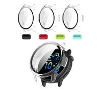 iDaPro Protection d'Ecran pour Garmin Vivoactive 6 Conque-[Transparent] [3Pcs]+Bouchons anti-poussière en silicone[4Pcs],9H,Accessoires pour protection d'écran,Pare-chocs de protection pour PC
