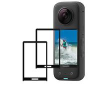 iDaPro Protection d'écran pour Insta360 ONE X3, Verre trempé 9H | 2-Pack + Boîte ABS. 9H Dureté, Anti-rayures, Anti-bulles, Clarté HD, Anti-traces, Pose facile
